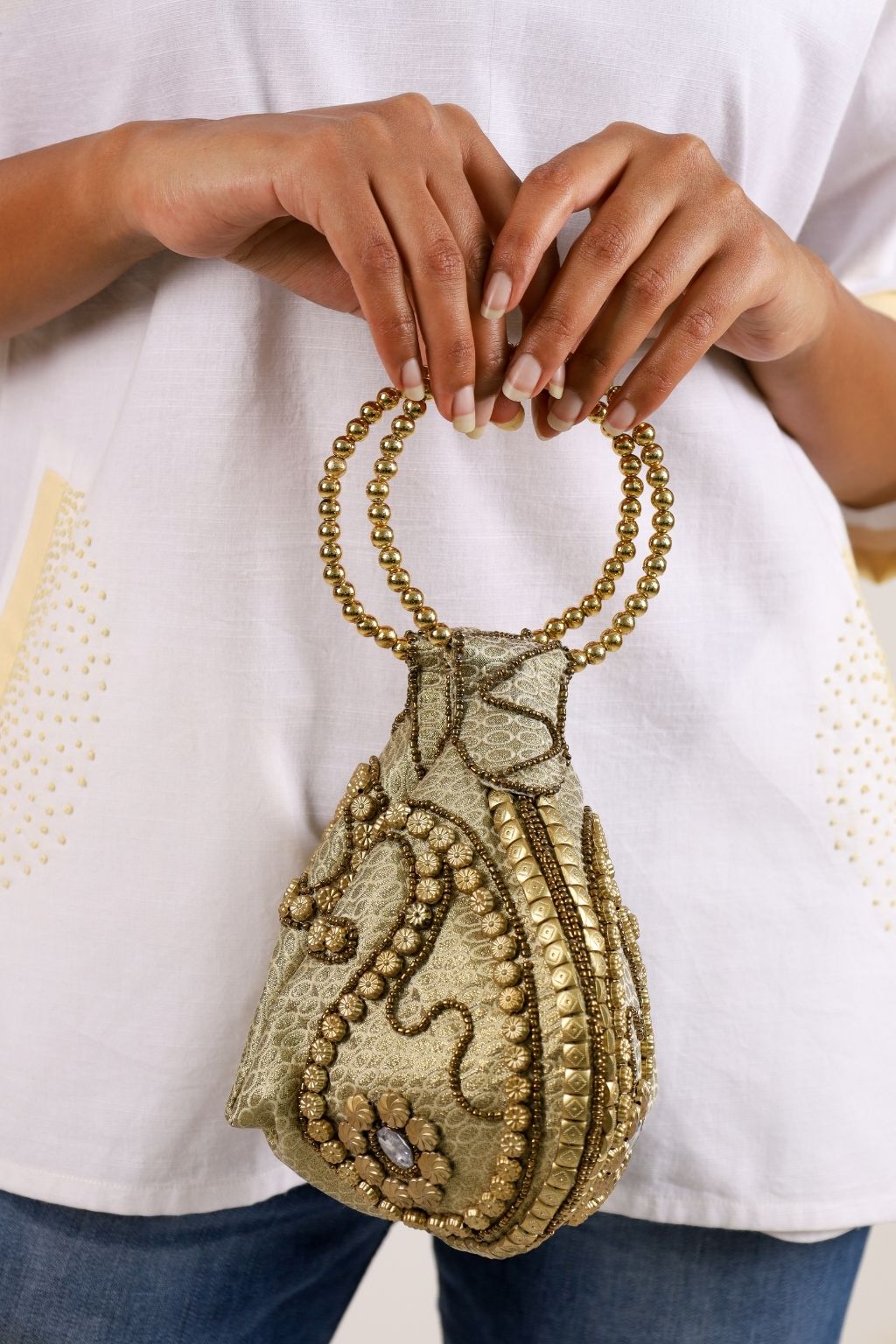 Golden Potli Bag