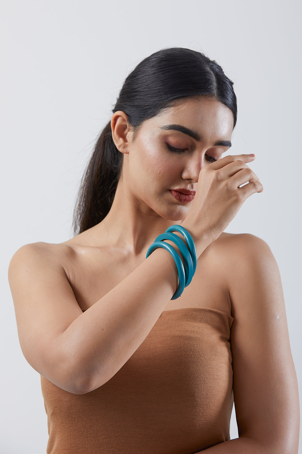 Turquoise Wooden Bangle