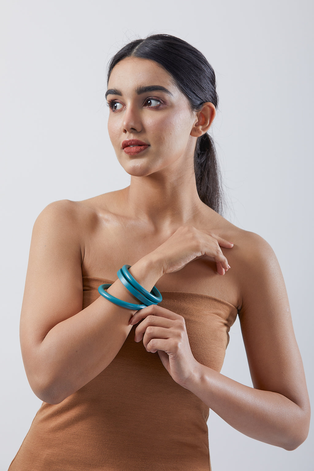 Turquoise Wooden Bangle