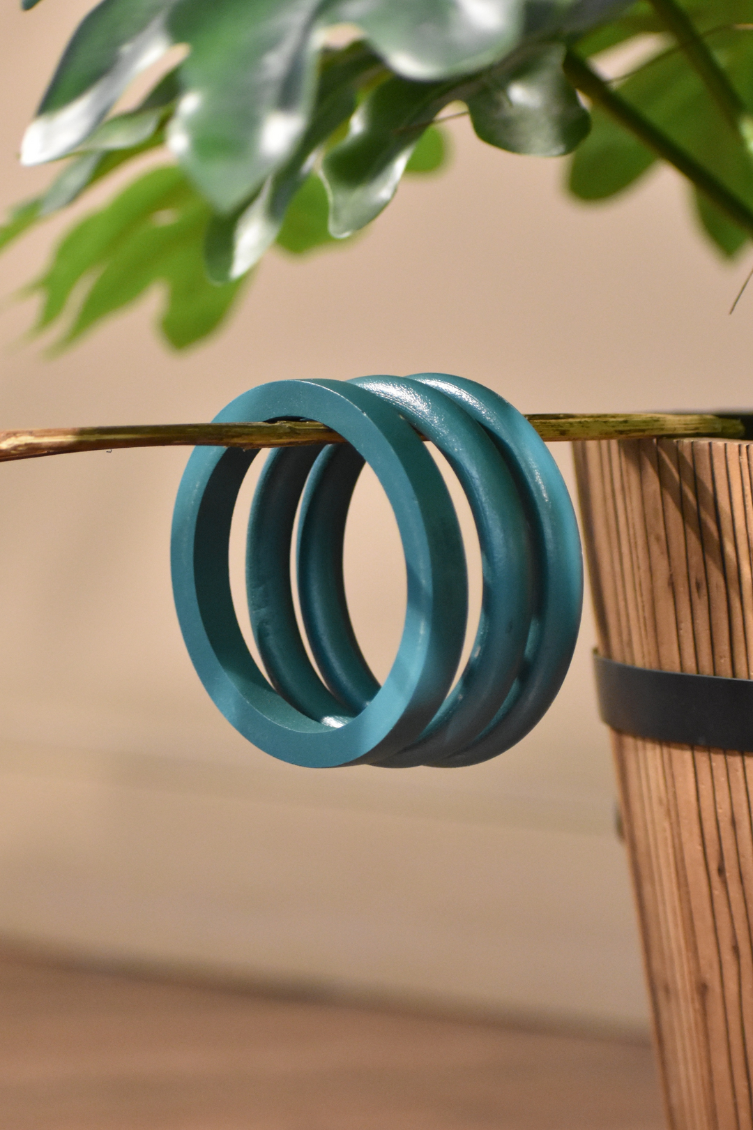 Turquoise Wooden Bangle